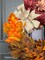 24" Fall Wreath for Front Door, Colorful Faux Maple Leaves Wreath with Burlap Bow